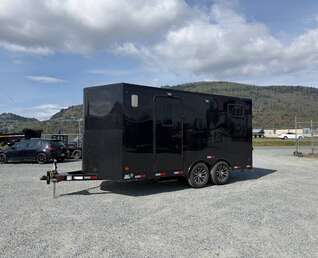 Thumbnail Photo of 2027 Royal 8.5x16 V Nose Cargo Enclosed Trailer Camping Package Black w/ Blackout Pkg, Insulated, Ramp Door, White Walls, 2x Windows, Polycor & More!