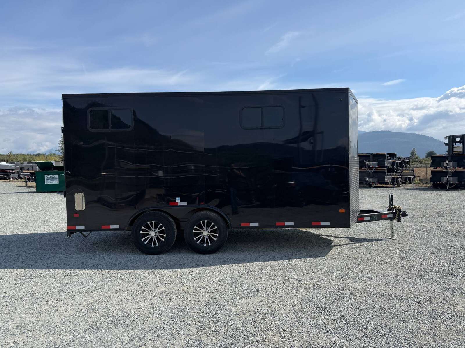 Photo of 2027 Royal 8.5x16 V Nose Cargo Enclosed Trailer Camping Package Black w/ Blackout Pkg, Insulated, Ramp Door, White Walls, 2x Windows, Polycor & More!