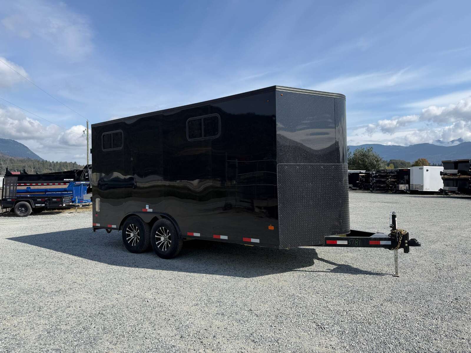 Photo of 2027 Royal 8.5x16 V Nose Cargo Enclosed Trailer Camping Package Black w/ Blackout Pkg, Insulated, Ramp Door, White Walls, 2x Windows, Polycor & More!