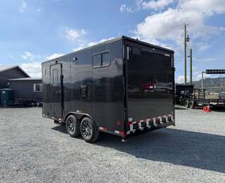 Thumbnail Photo of 2027 Royal 8.5x16 V Nose Cargo Enclosed Trailer Camping Package Black w/ Blackout Pkg, Insulated, Ramp Door, White Walls, 2x Windows, Polycor & More!