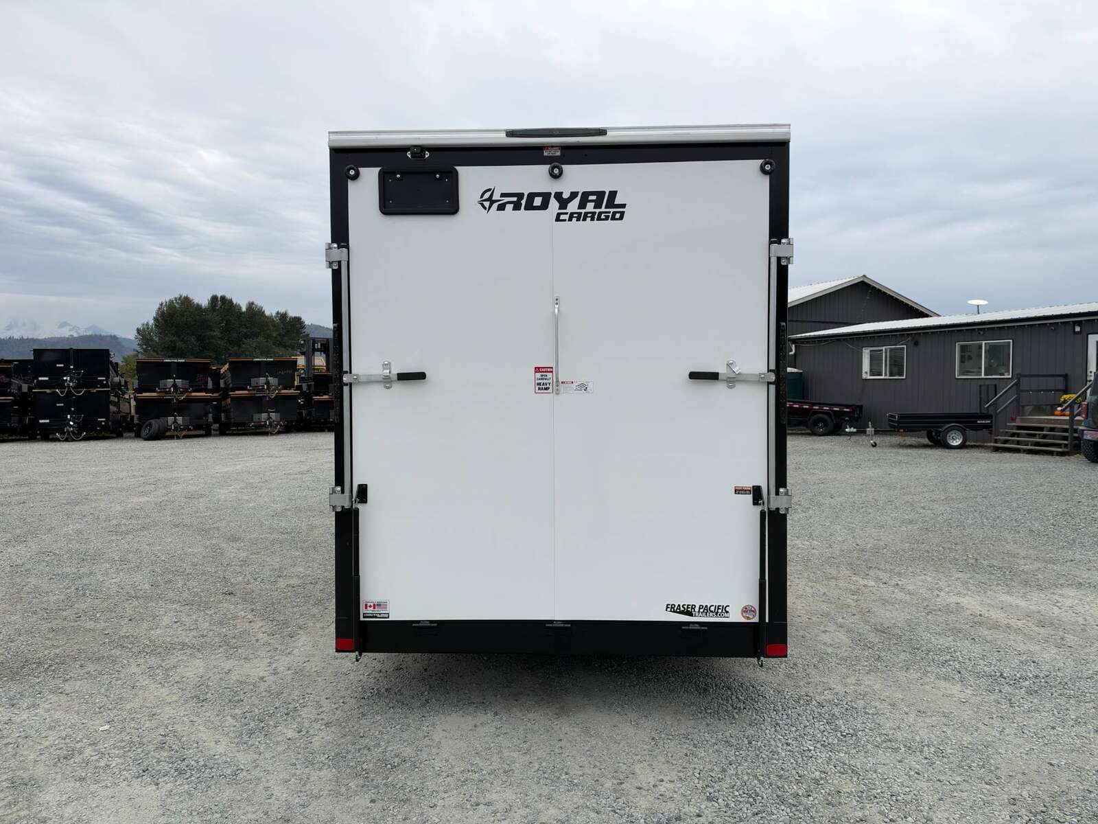 Photo of 2027 Royal 7x16 Enclosed Cargo Trailer V Nose Ramp Door White 7700lb GVW Extra Height (GSR)