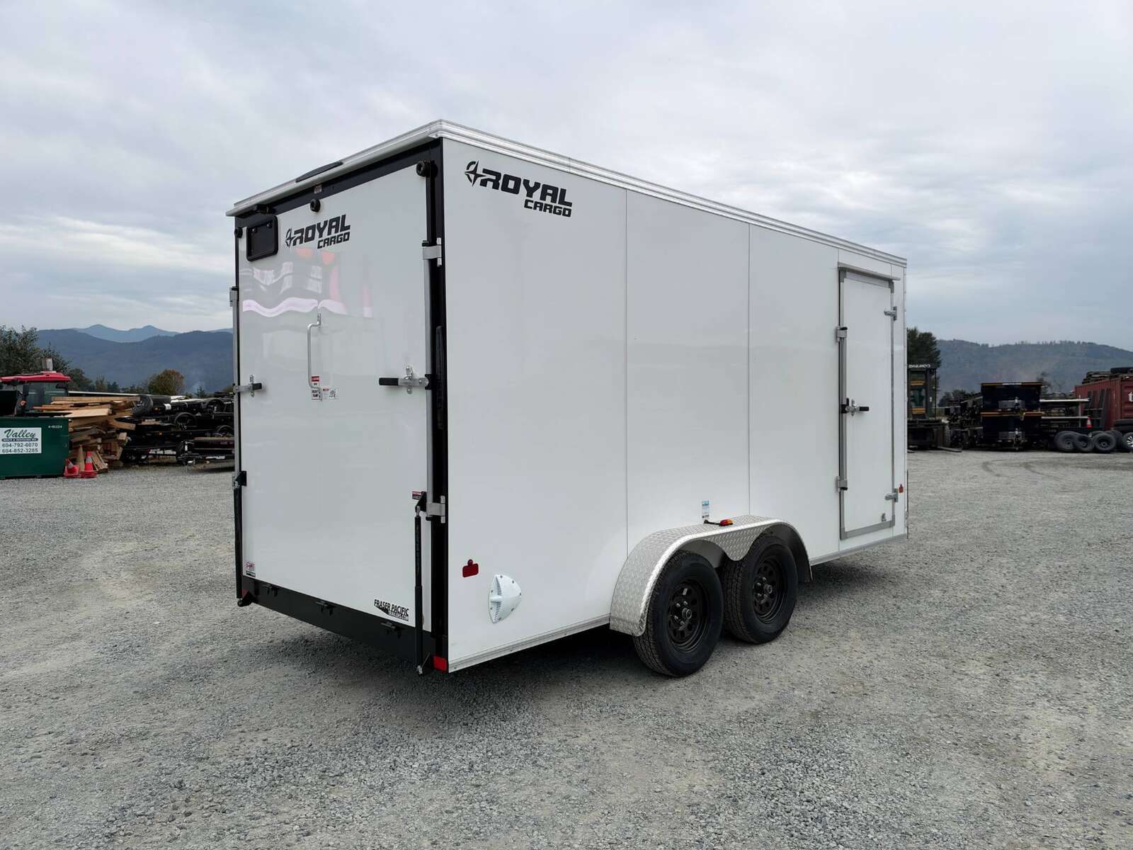 Photo of 2027 Royal 7x16 Enclosed Cargo Trailer V Nose Ramp Door White 7700lb GVW Extra Height (GSR)