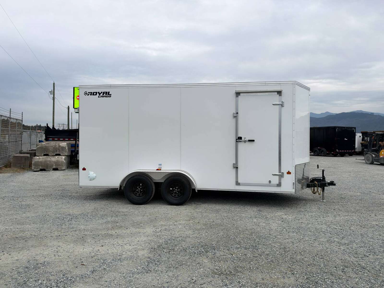 Photo of 2027 Royal 7x16 Enclosed Cargo Trailer V Nose Ramp Door White 7700lb GVW Extra Height (GSR)