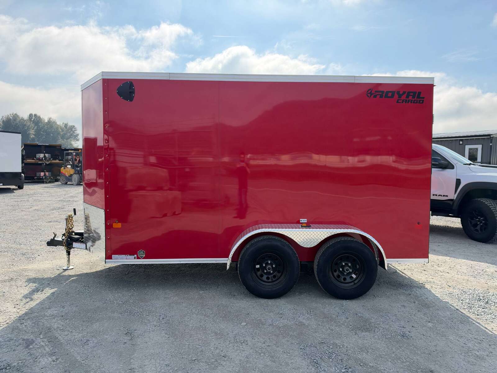 Photo of 2027 Royal Cargo 6x12 V Nose Cargo / Enclosed Trailer Ramp Door Red Tandem Axle 7700lb GVW (GSR)