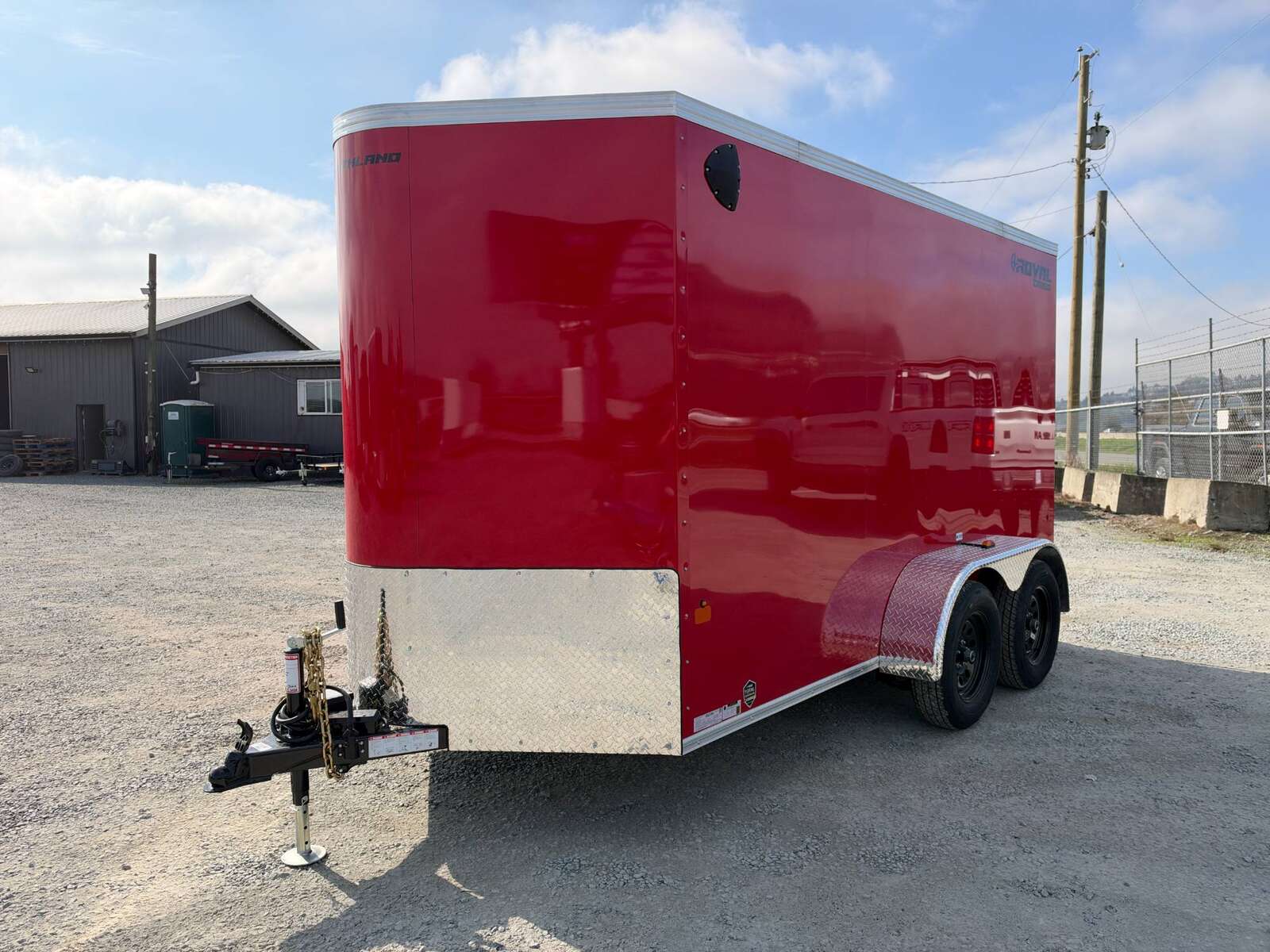 Photo of 2027 Royal Cargo 6x12 V Nose Cargo / Enclosed Trailer Ramp Door Red Tandem Axle 7700lb GVW (GSR)