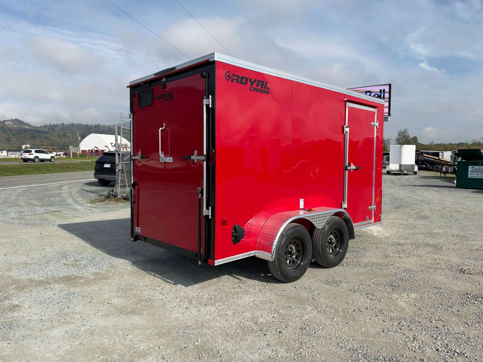 Photo of 2027 Royal Cargo 6x12 V Nose Cargo / Enclosed Trailer Ramp Door Red Tandem Axle 7700lb GVW (GSR)