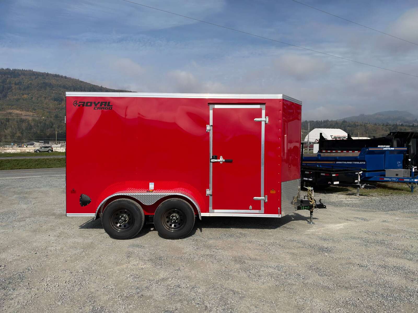 Photo of 2027 Royal Cargo 6x12 V Nose Cargo / Enclosed Trailer Ramp Door Red Tandem Axle 7700lb GVW (GSR)