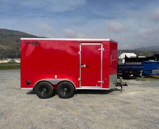 Thumbnail Photo of 2027 Royal Cargo 6x12 V Nose Cargo / Enclosed Trailer Ramp Door Red Tandem Axle 7700lb GVW (GSR)