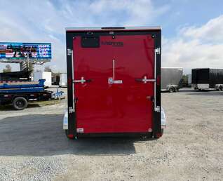 Thumbnail Photo of 2027 Royal Cargo 6x12 V Nose Cargo / Enclosed Trailer Ramp Door Red Tandem Axle 7700lb GVW (GSR)