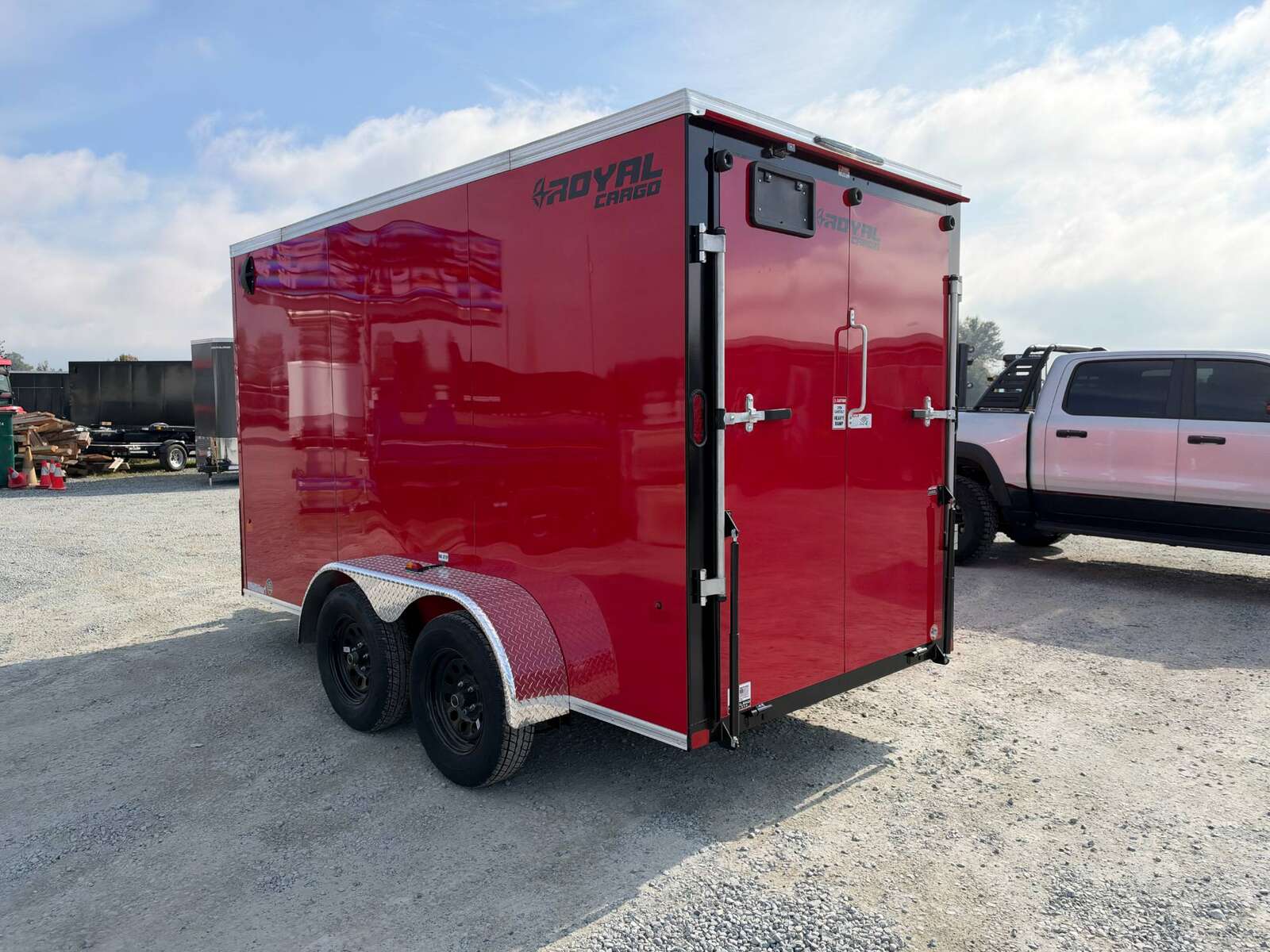 Photo of 2027 Royal Cargo 6x12 V Nose Cargo / Enclosed Trailer Ramp Door Red Tandem Axle 7700lb GVW (GSR)