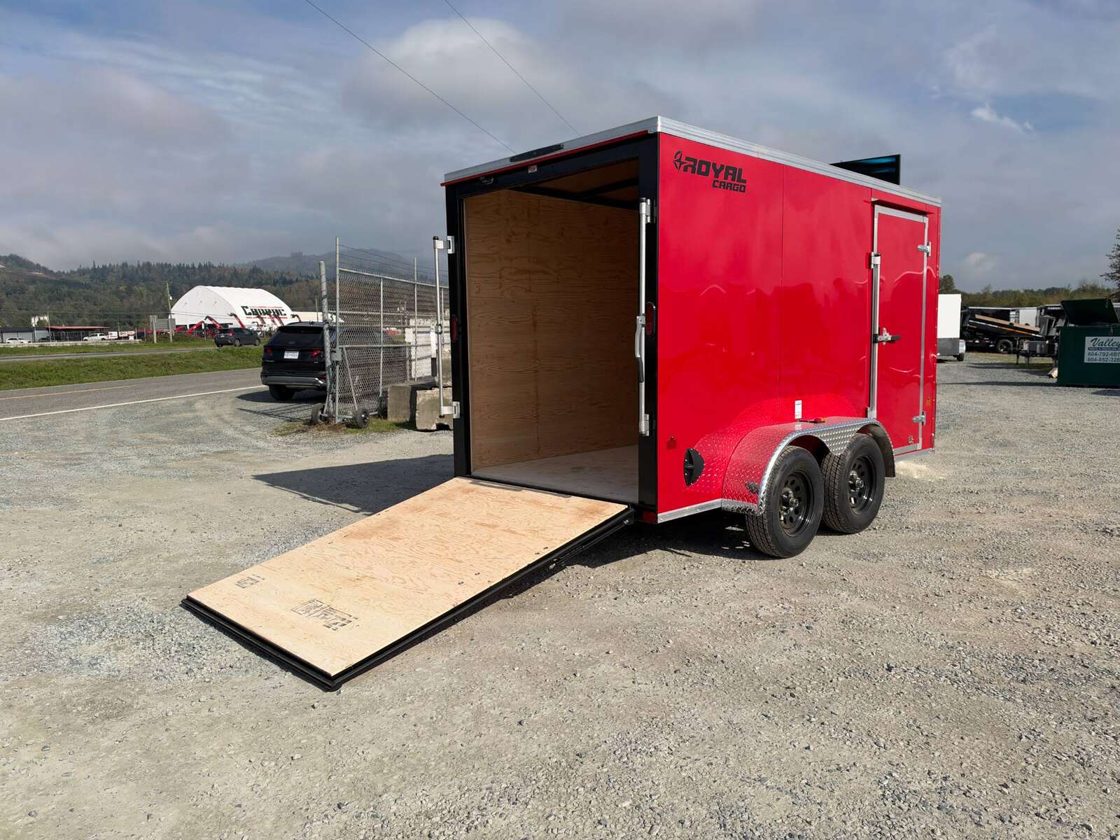 Photo of 2027 Royal Cargo 6x12 V Nose Cargo / Enclosed Trailer Ramp Door Red Tandem Axle 7700lb GVW (GSR)