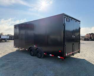Thumbnail Photo of 2027 Royal Cargo BLACKOUT Package 8.5x20 +V Nose 11,400lb Cargo / Enclosed Trailer Car Hauler Extra Height Ramp Door Black (GSR)