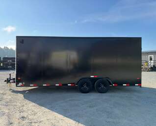 Thumbnail Photo of 2027 Royal Cargo BLACKOUT Package 8.5x20 +V Nose 11,400lb Cargo / Enclosed Trailer Car Hauler Extra Height Ramp Door Black (GSR)