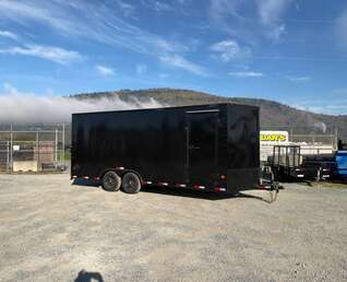 Thumbnail Photo of 2027 Royal Cargo BLACKOUT Package 8.5x20 +V Nose 11,400lb Cargo / Enclosed Trailer Car Hauler Extra Height Ramp Door Black (GSR)