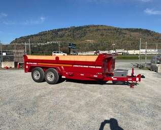 Thumbnail Photo of 2027 Southland 7x14 Dump Trailer 15,400lbs GVW with Tarp And Ramps RED (SL714-14K)