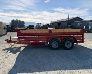 Thumbnail Photo of 2027 Southland 7x14 Dump Trailer 15,400lbs GVW with Tarp And Ramps RED (SL714-14K)