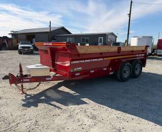 Thumbnail Photo of 2027 Southland 7x14 Dump Trailer 15,400lbs GVW with Tarp And Ramps RED (SL714-14K)