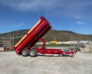 Thumbnail Photo of 2027 Southland 7x14 Dump Trailer 15,400lbs GVW with Tarp And Ramps RED (SL714-14K)