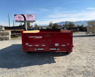 Thumbnail Photo of 2027 Southland 7x14 Dump Trailer 15,400lbs GVW with Tarp And Ramps RED (SL714-14K)