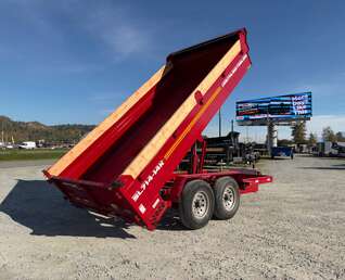 Thumbnail Photo of 2027 Southland 7x14 Dump Trailer 15,400lbs GVW with Tarp And Ramps RED (SL714-14K)