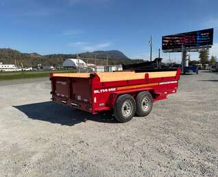 Thumbnail Photo of 2027 Southland 7x14 Dump Trailer 15,400lbs GVW with Tarp And Ramps RED (SL714-14K)