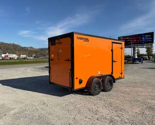 Thumbnail Photo of 2027 Royal Cargo 6x12 V Nose Cargo / Enclosed Trailer Orange Ramp Door w/ Blackout Package Tandem Axle 7700lb GVW (GSR)