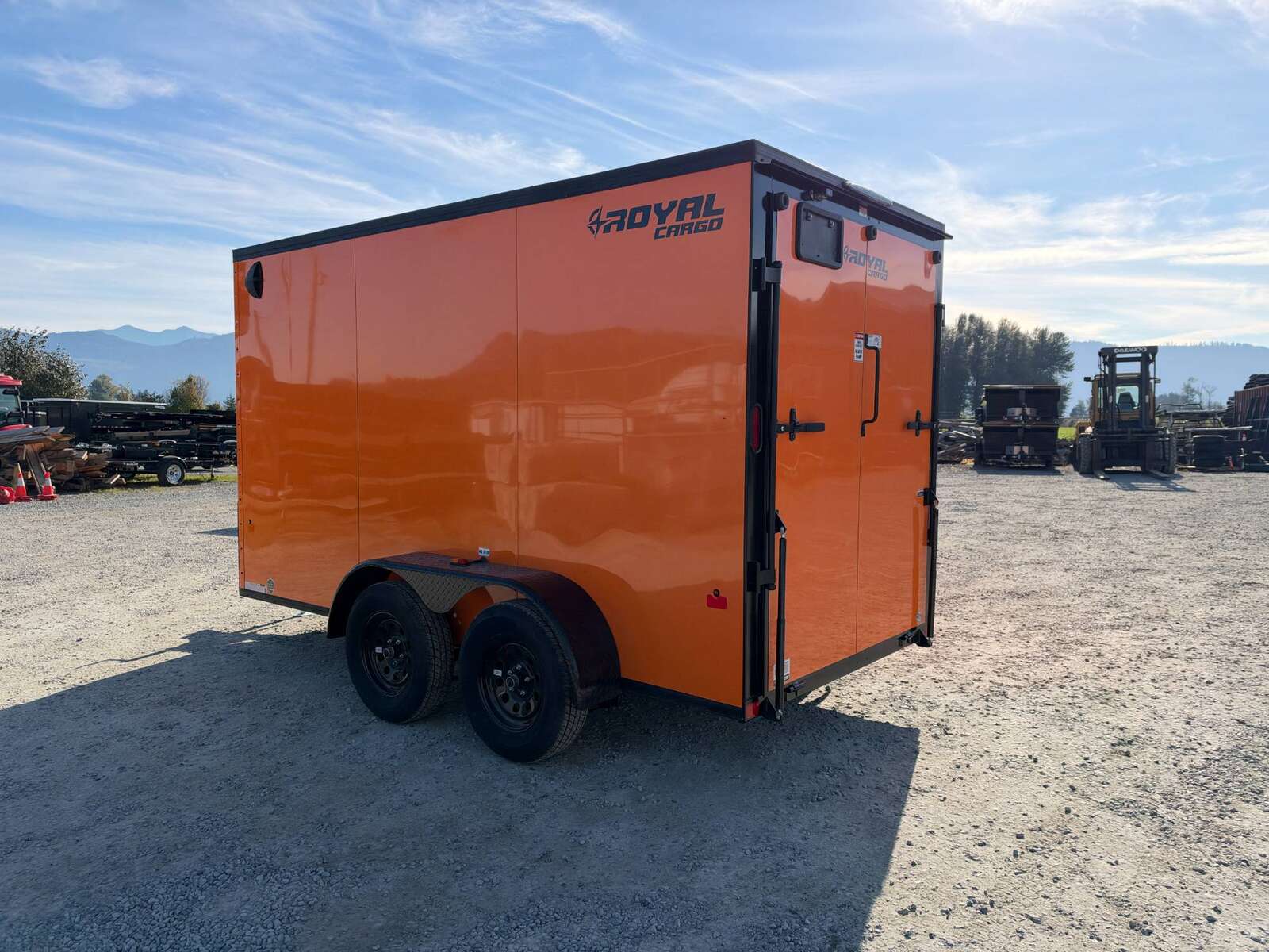 Photo of 2027 Royal Cargo 6x12 V Nose Cargo / Enclosed Trailer Orange Ramp Door w/ Blackout Package Tandem Axle 7700lb GVW (GSR)