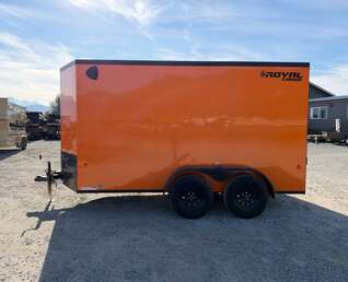 Thumbnail Photo of 2027 Royal Cargo 6x12 V Nose Cargo / Enclosed Trailer Orange Ramp Door w/ Blackout Package Tandem Axle 7700lb GVW (GSR)