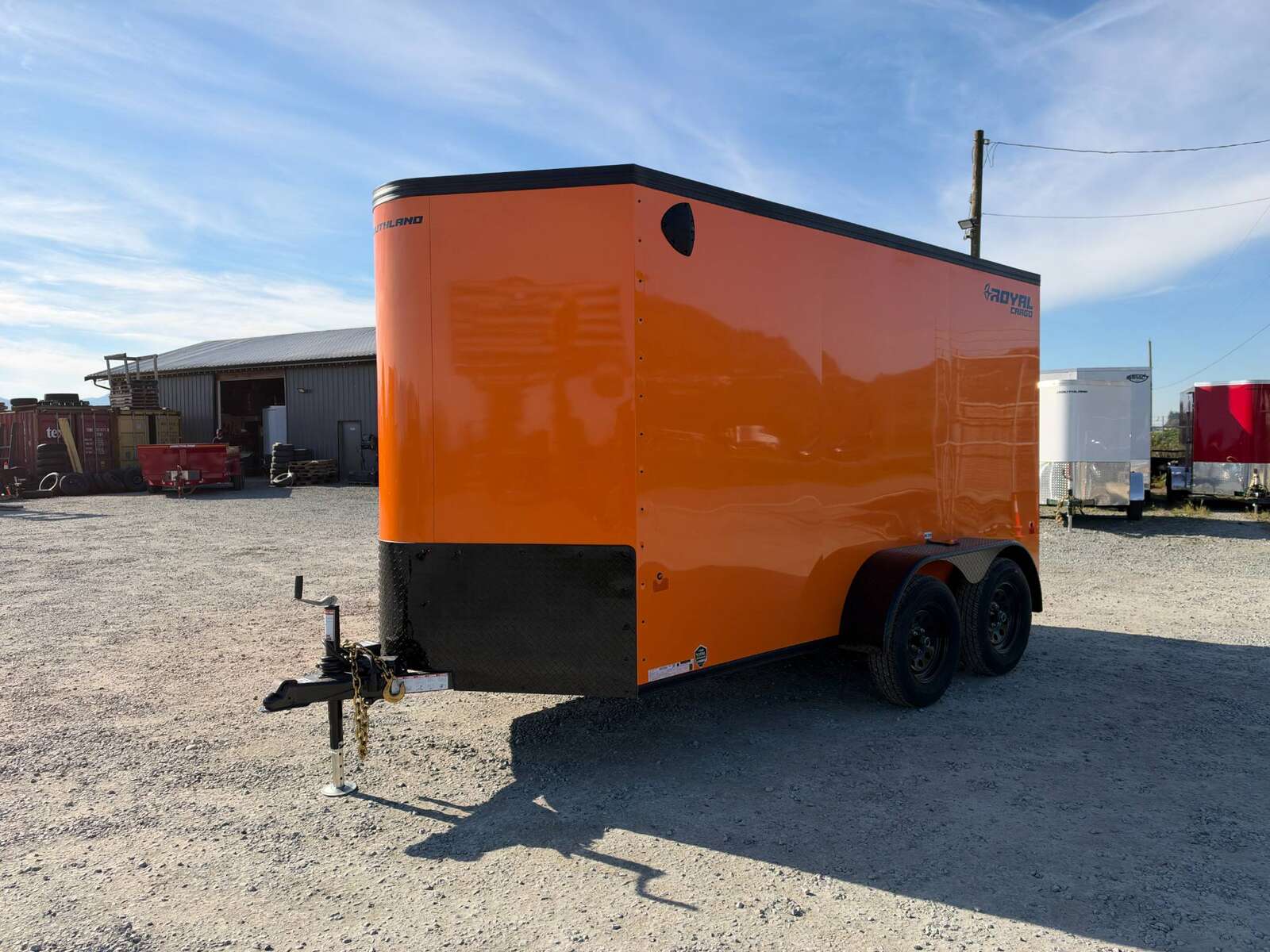 Photo of 2027 Royal Cargo 6x12 V Nose Cargo / Enclosed Trailer Orange Ramp Door w/ Blackout Package Tandem Axle 7700lb GVW (GSR)
