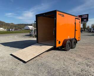 Thumbnail Photo of 2027 Royal Cargo 6x12 V Nose Cargo / Enclosed Trailer Orange Ramp Door w/ Blackout Package Tandem Axle 7700lb GVW (GSR)