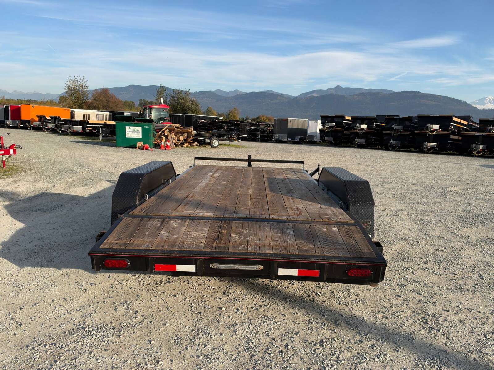 Photo of Pre Owned Used Mirage 7x14 Flat Deck Equipment Trailer 14,000lb GVW w/ Slide Out Ramps