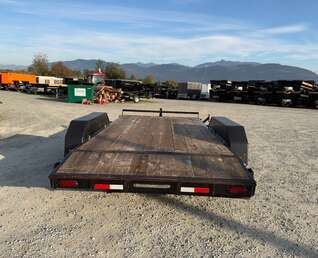 Thumbnail Photo of Pre Owned Used Mirage 7x14 Flat Deck Equipment Trailer 14,000lb GVW w/ Slide Out Ramps