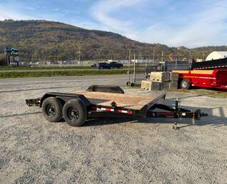 Thumbnail Photo of Pre Owned Used Mirage 7x14 Flat Deck Equipment Trailer 14,000lb GVW w/ Slide Out Ramps