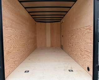 Thumbnail Photo of 2027 Royal 7x16 Enclosed Cargo Trailer V Nose Barn Door Charcoal Grey 7700lb GVW Extra Height