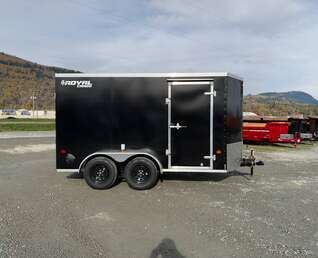 Thumbnail Photo of 2027 Royal Cargo 6x12 V Nose Cargo / Enclosed Trailer Ramp Door Black Tandem Axle 7700lb GVW (GSR)