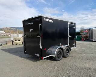 Thumbnail Photo of 2027 Royal Cargo 6x12 V Nose Cargo / Enclosed Trailer Ramp Door Black Tandem Axle 7700lb GVW (GSR)
