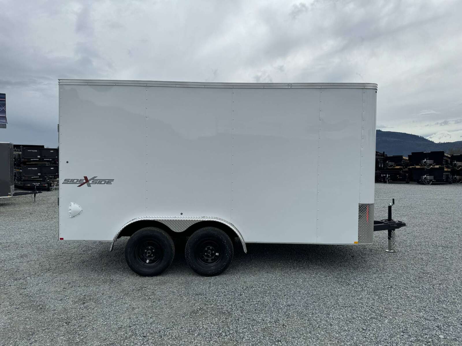 Photo of 2024 TNT 7.5x14 Extra Height Side x Side Package Cargo / Enclosed Trailer Ramp Door White