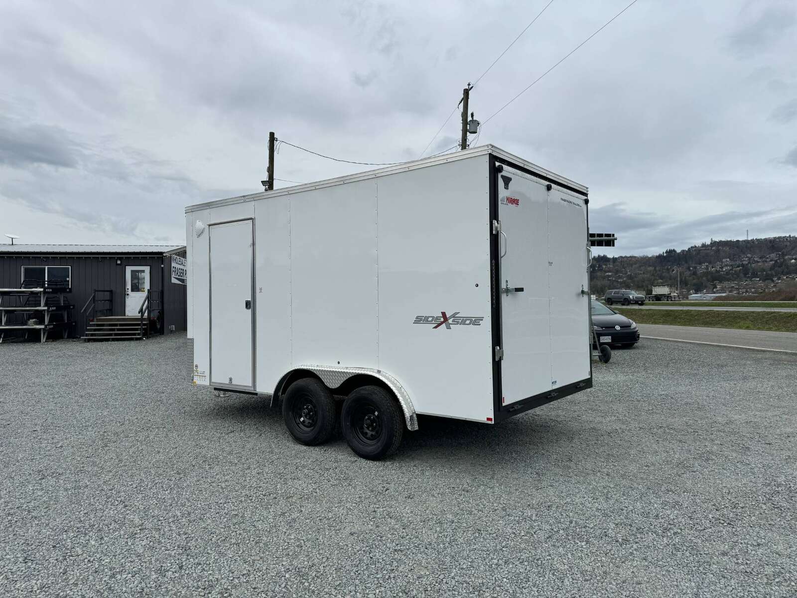 Photo of 2024 TNT 7.5x14 Extra Height Side x Side Package Cargo / Enclosed Trailer Ramp Door White