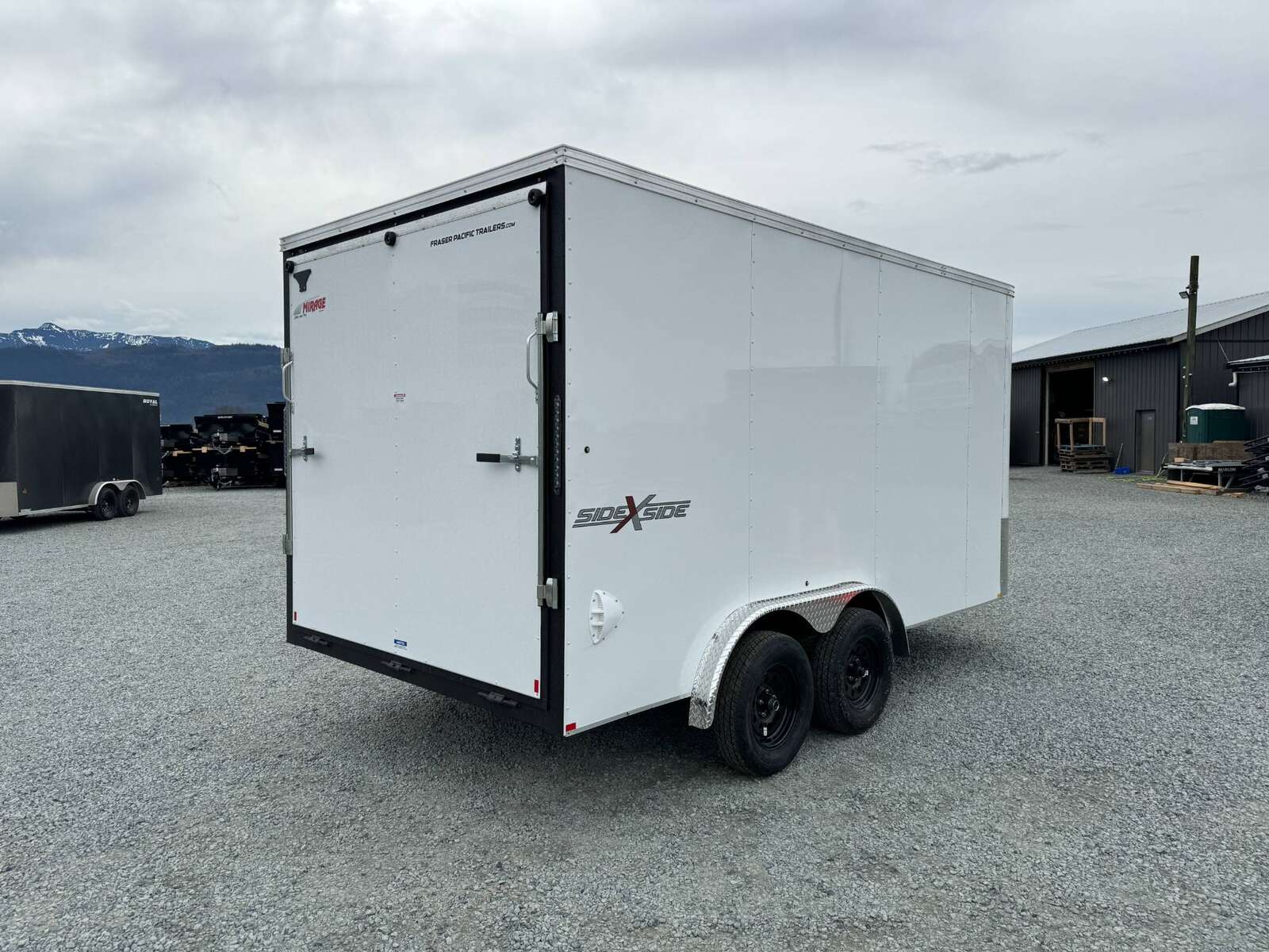 Photo of 2024 TNT 7.5x14 Extra Height Side x Side Package Cargo / Enclosed Trailer Ramp Door White