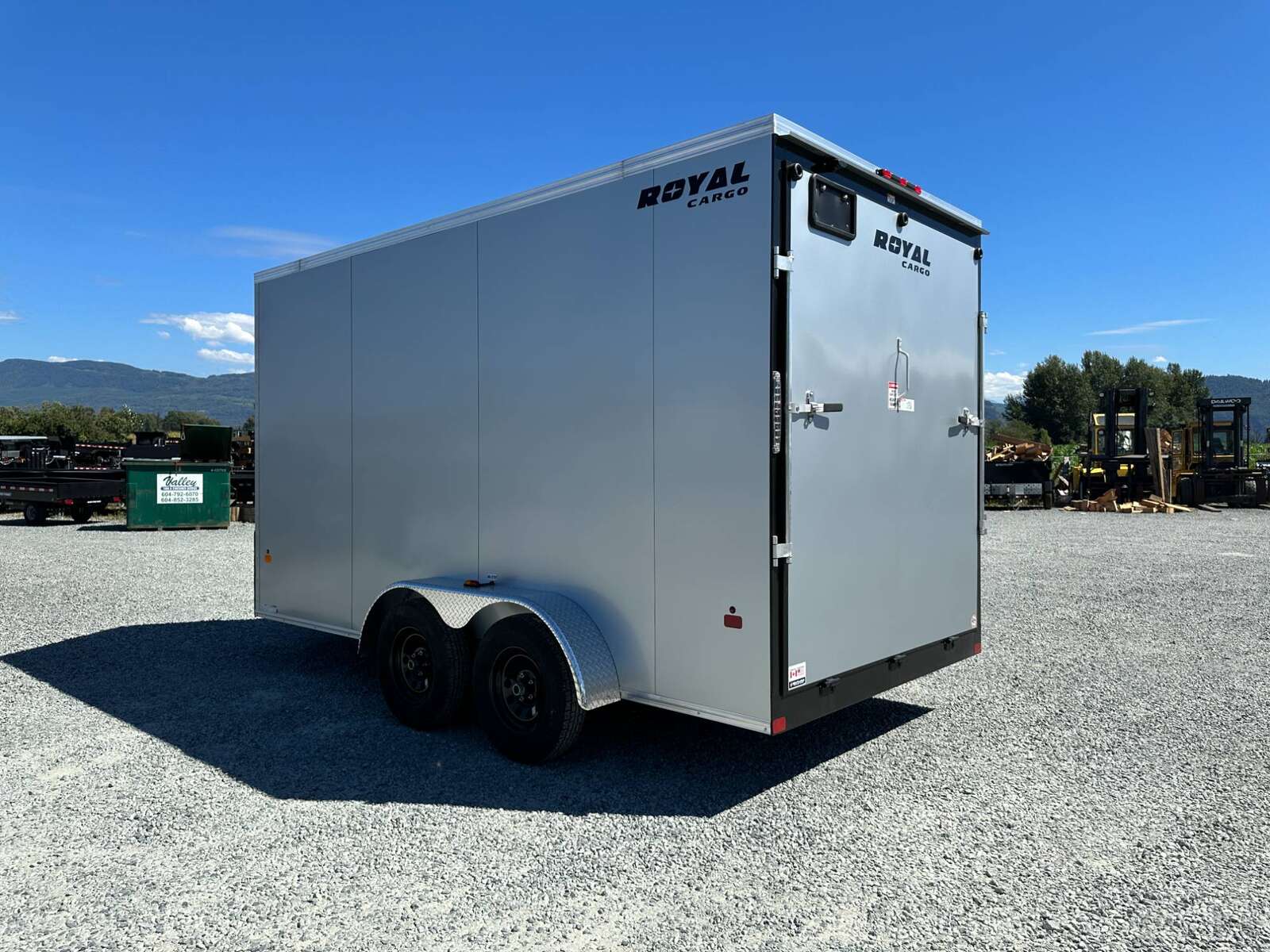 Photo of 2024 Royal Cargo 7X14 V Nose 7700LB GVW RAMP DOOR Enclosed Trailer Extra Tall SILVER