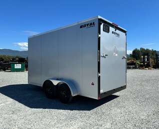 Thumbnail Photo of 2024 Royal Cargo 7X14 V Nose 7700LB GVW RAMP DOOR Enclosed Trailer Extra Tall SILVER