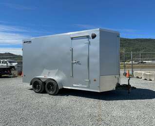 Thumbnail Photo of 2024 Royal Cargo 7X14 V Nose 7700LB GVW RAMP DOOR Enclosed Trailer Extra Tall SILVER