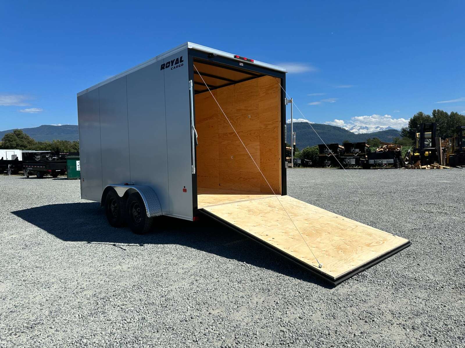 Photo of 2024 Royal Cargo 7X14 V Nose 7700LB GVW RAMP DOOR Enclosed Trailer Extra Tall SILVER