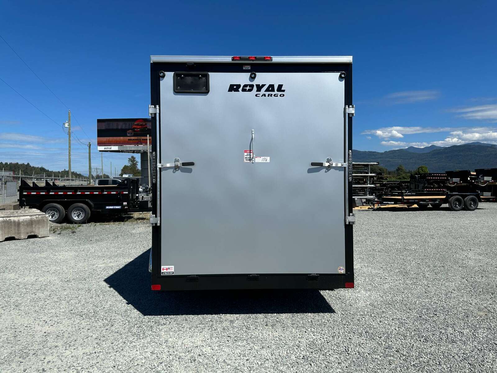 Photo of 2024 Royal Cargo 7X14 V Nose 7700LB GVW RAMP DOOR Enclosed Trailer Extra Tall SILVER