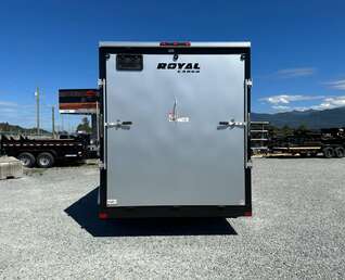 Thumbnail Photo of 2024 Royal Cargo 7X14 V Nose 7700LB GVW RAMP DOOR Enclosed Trailer Extra Tall SILVER