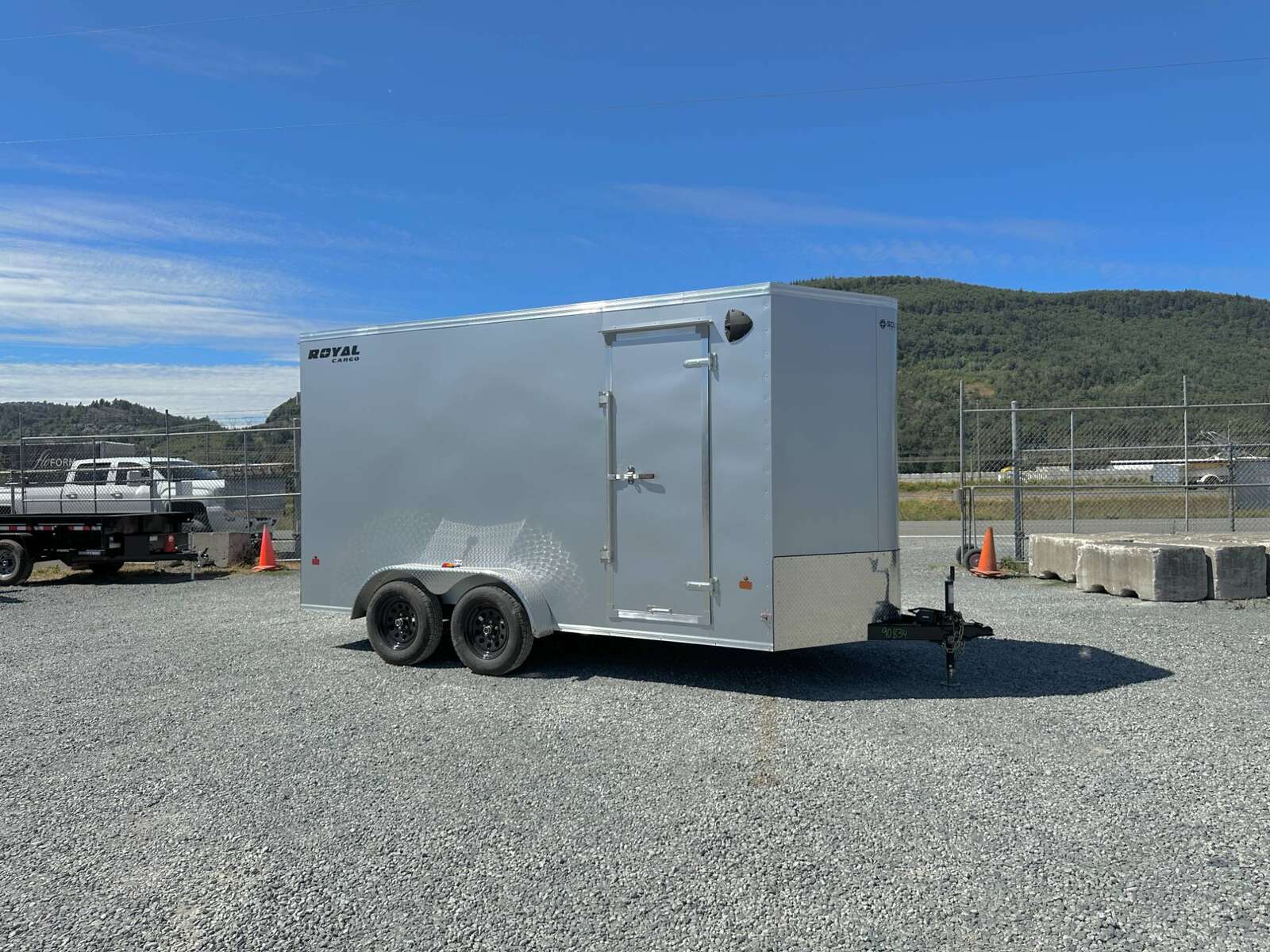 Photo of 2024 Royal Cargo 7X14 V Nose 7700LB GVW RAMP DOOR Enclosed Trailer Extra Tall SILVER