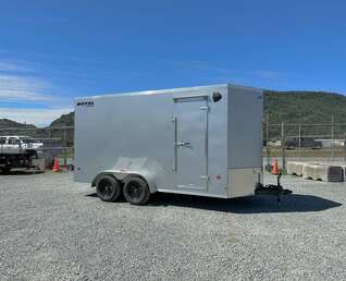 Thumbnail Photo of 2024 Royal Cargo 7X14 V Nose 7700LB GVW RAMP DOOR Enclosed Trailer Extra Tall SILVER