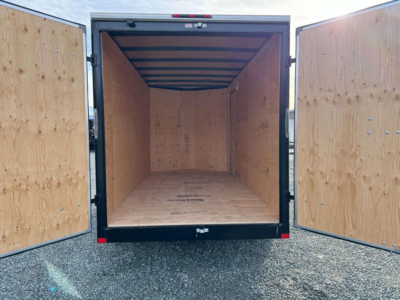 Photo of 2025 Royal Cargo 7X14 V Nose 7700LB GVW BARN DOORS WHITE Enclosed Trailer Extra Tall