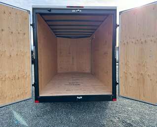 Thumbnail Photo of 2025 Royal Cargo 7X14 V Nose 7700LB GVW BARN DOORS WHITE Enclosed Trailer Extra Tall