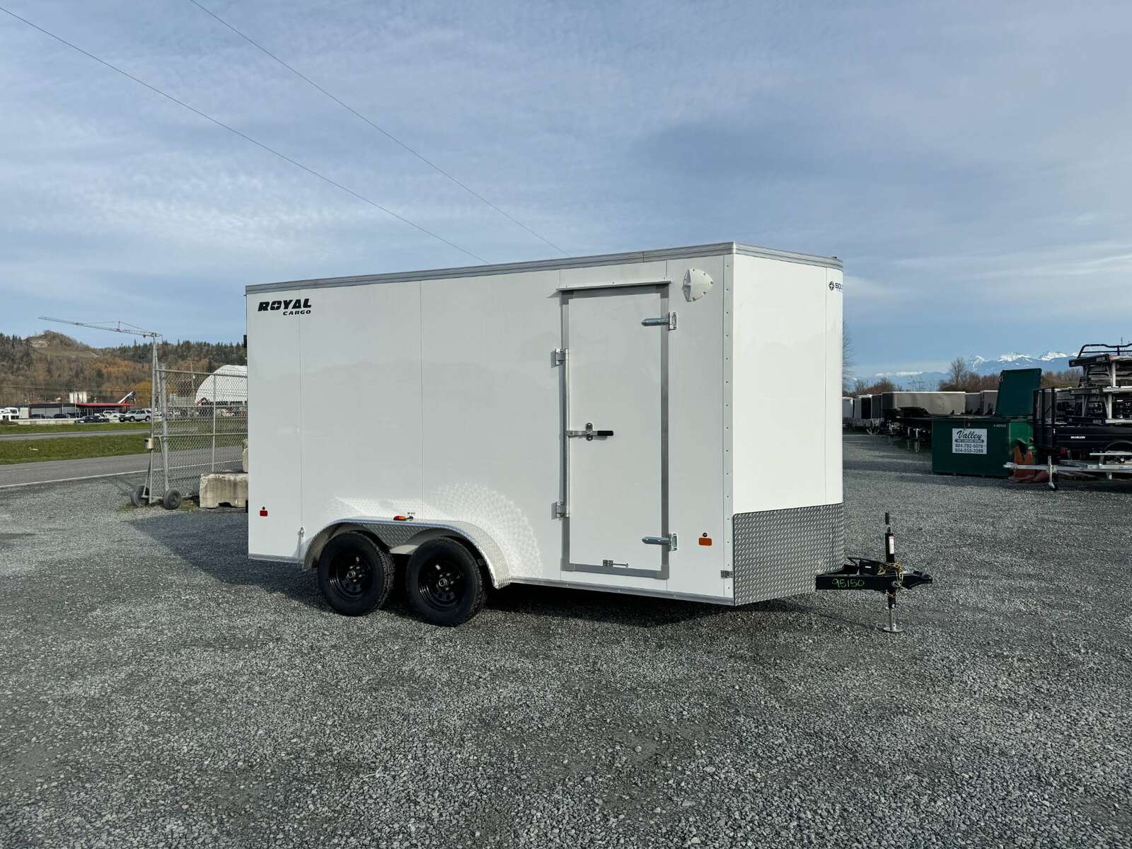 Photo of 2025 Royal Cargo 7X14 V Nose 7700LB GVW BARN DOORS WHITE Enclosed Trailer Extra Tall